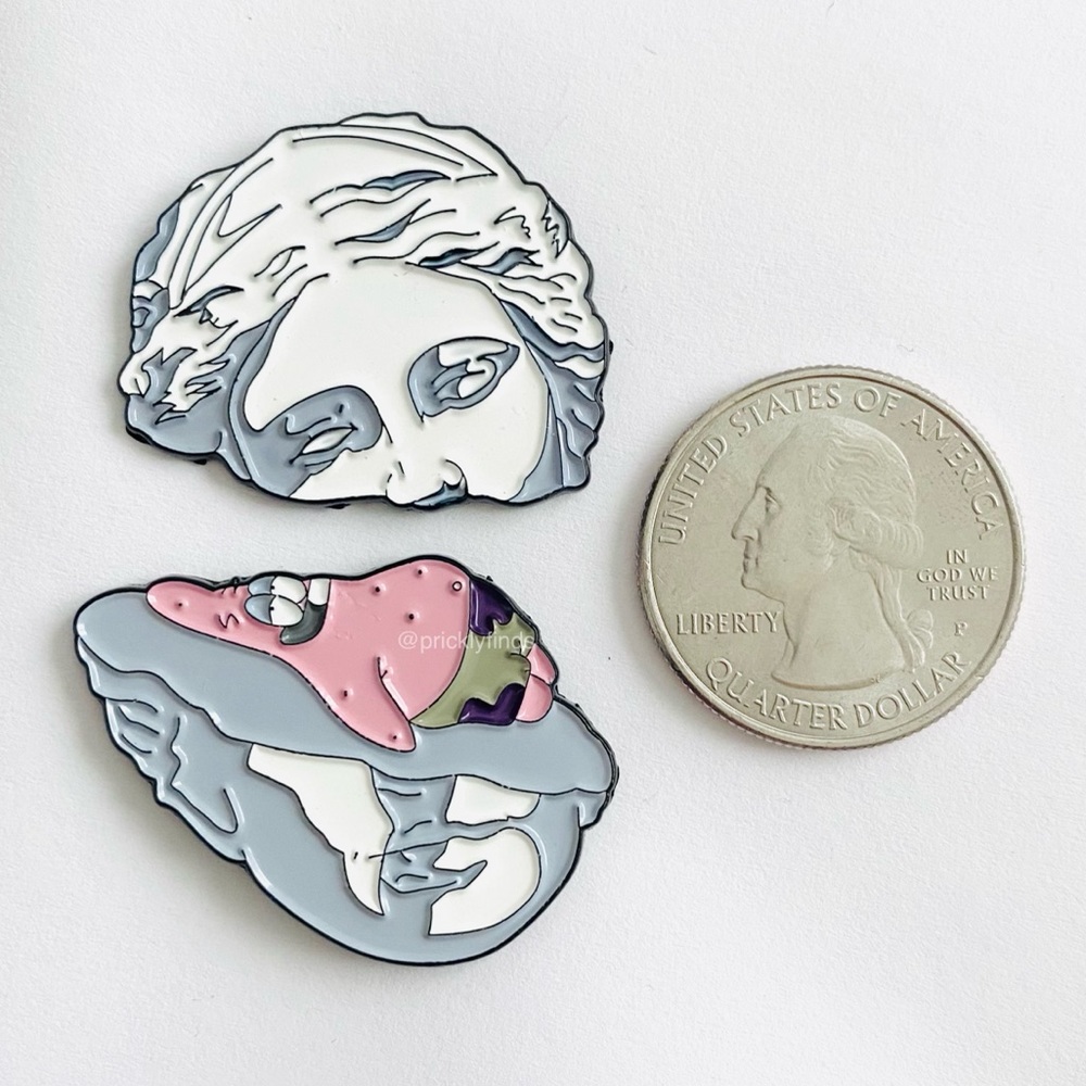 8/$40 Patrick Star Split Sculpture Enamel Pin Set - Picture 2 of 8
